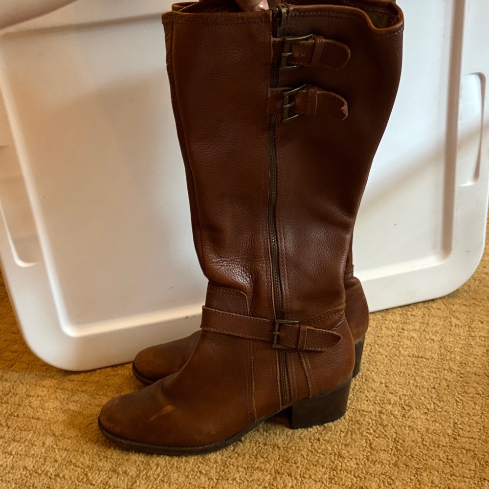 Rich Brown Heeled Boots